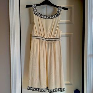 Susan Monaco off white dress with beading